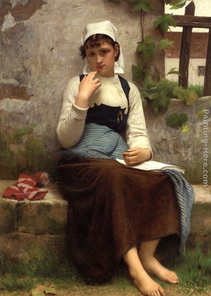 Francois Alfred Delobbe Jeune Fille de Concarneau